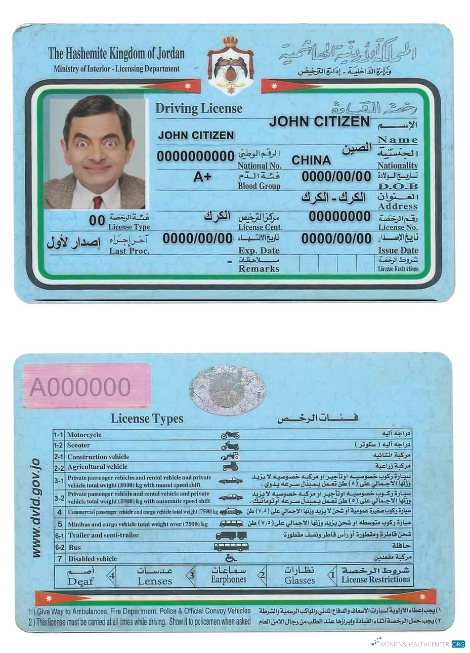 download Jordan driving license